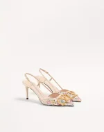 Valentino VLogo Signature Slingback Décolleté With Rhombelle Embroidery 80Mm - Image 6
